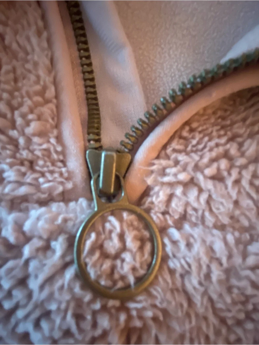 Time and Tru Women’s 3X Light Pink Fleece Quarter Zip Pullover with Kangaroo Poc